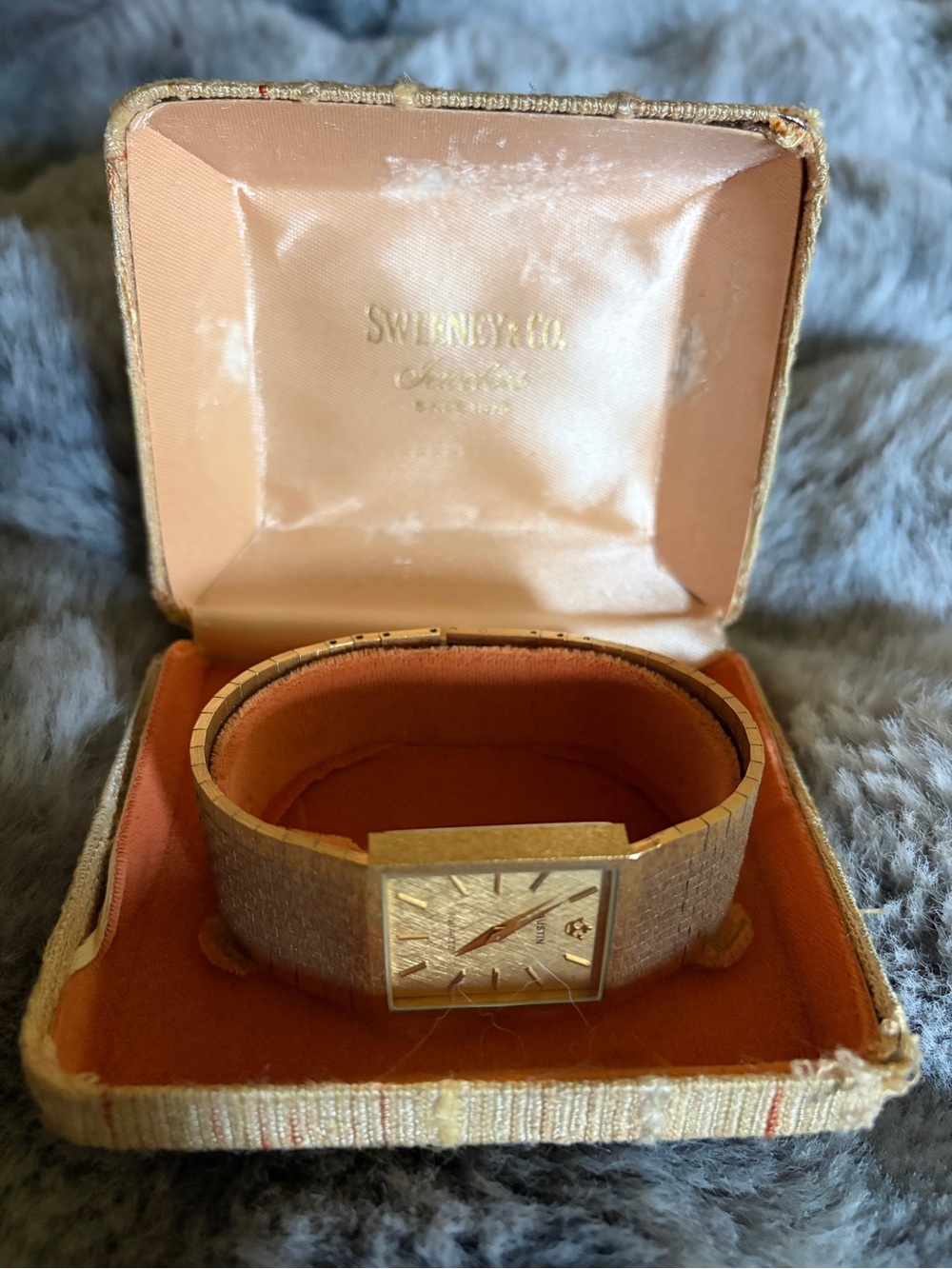 Austin Sweeney&Co Gold-Tone Women's Textured Bangle Watch